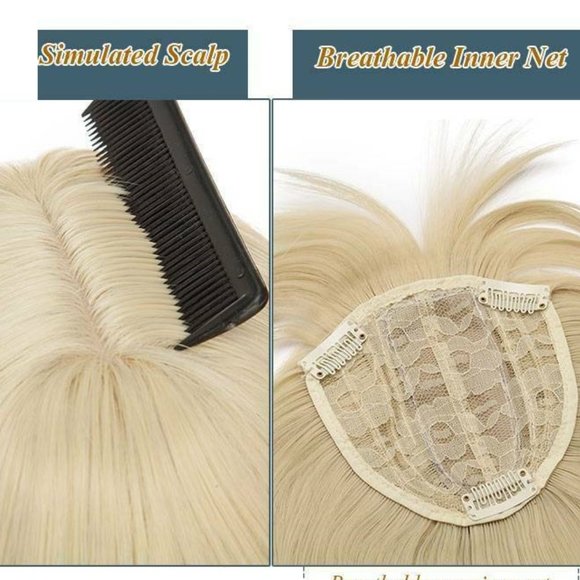 Clip In Synthetic Hair Topper With Bangs